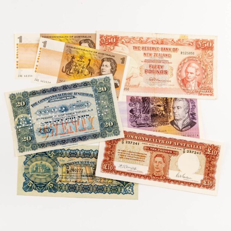 Sell Rare Banknotes Australia | Roxbury’s Auction House