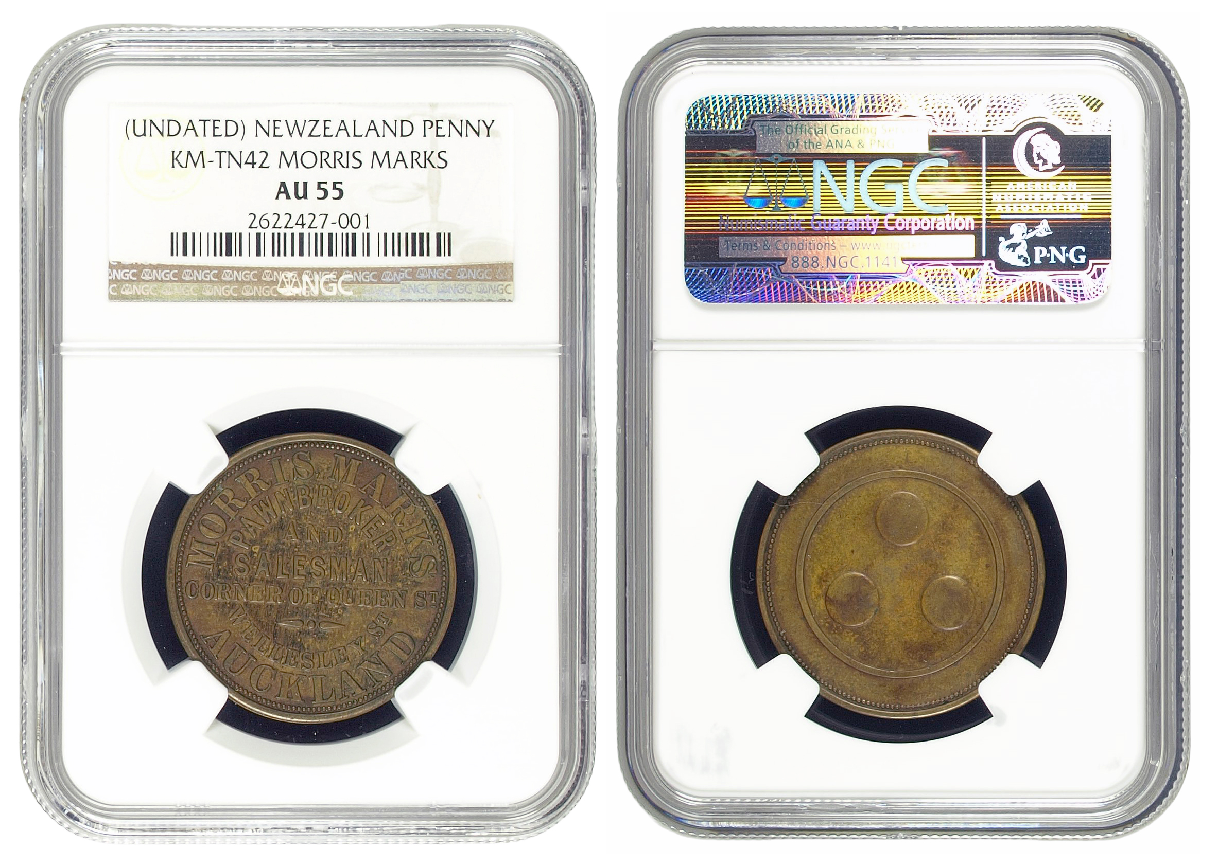 A.170 - Marks, Morris, Auckland, NZ, Penny, NGC AU55
